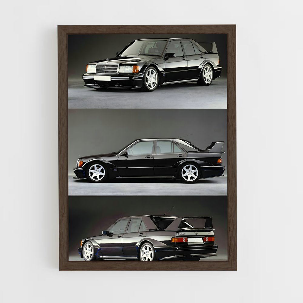 Poster Noir et Blanc Racing – affiche Mercedes (vue 5)
